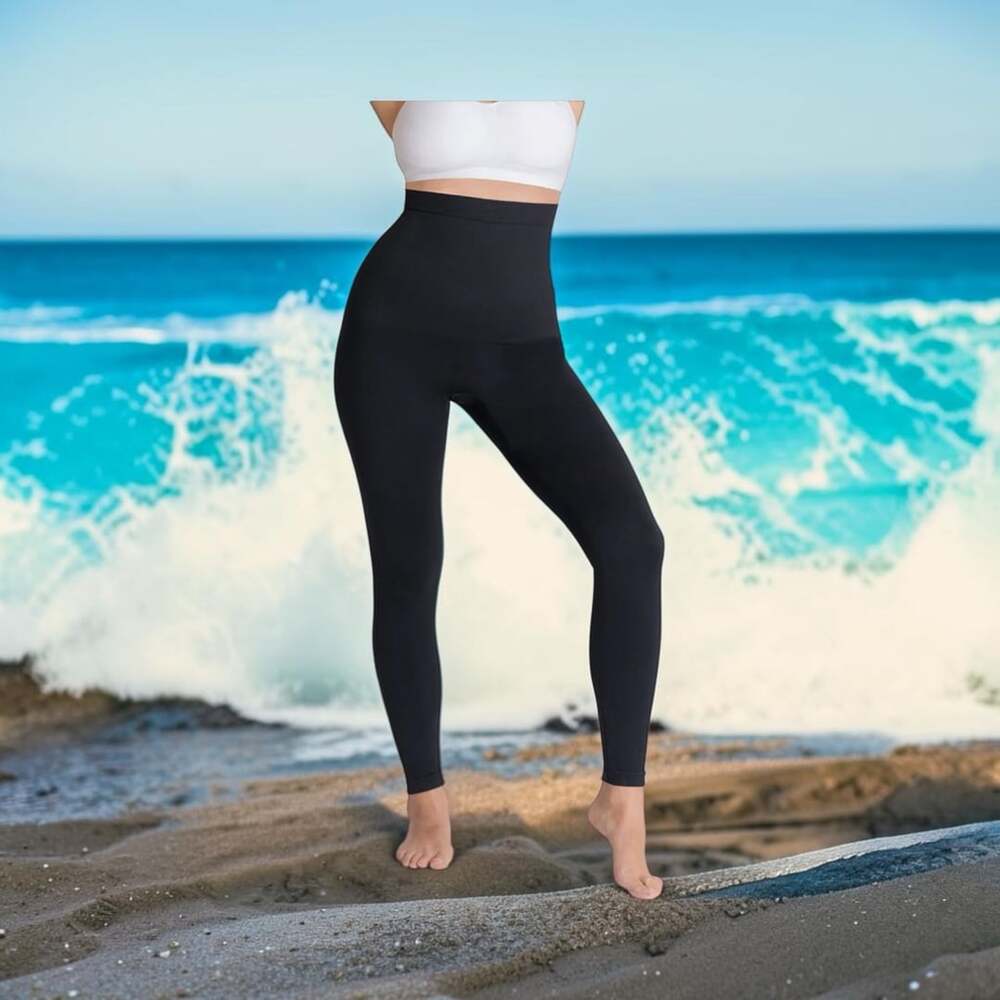 Shapermint Essentials High Waisted Shaping Leggings Size L Black